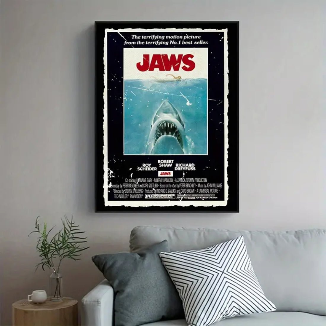 Jaws Marine Life Art Canvas HD Printing Poster (50x1x70cm) - 1 Piece - ملصق - Store 974 | ستور ٩٧٤