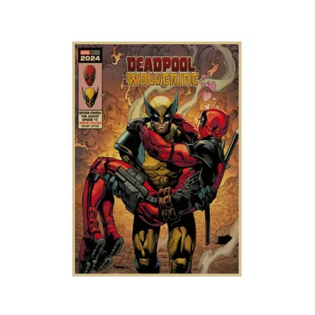 UME Deadpool & Wolverine Kraft Paper Poster -  (42X30CM) - A - ملصق - Store 974 | ستور ٩٧٤