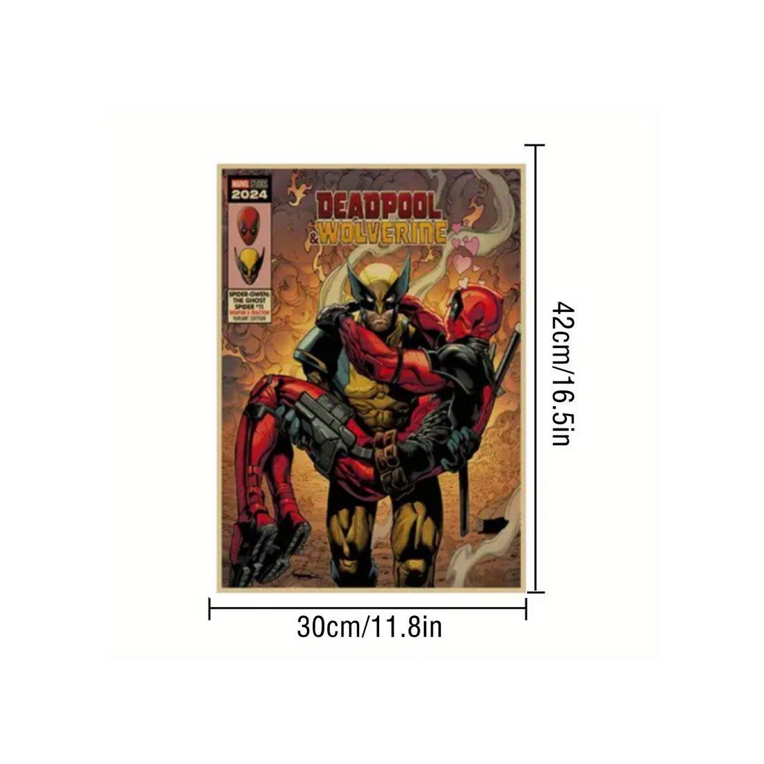 UME Deadpool & Wolverine Kraft Paper Poster -  (42X30CM) - A - ملصق - Store 974 | ستور ٩٧٤