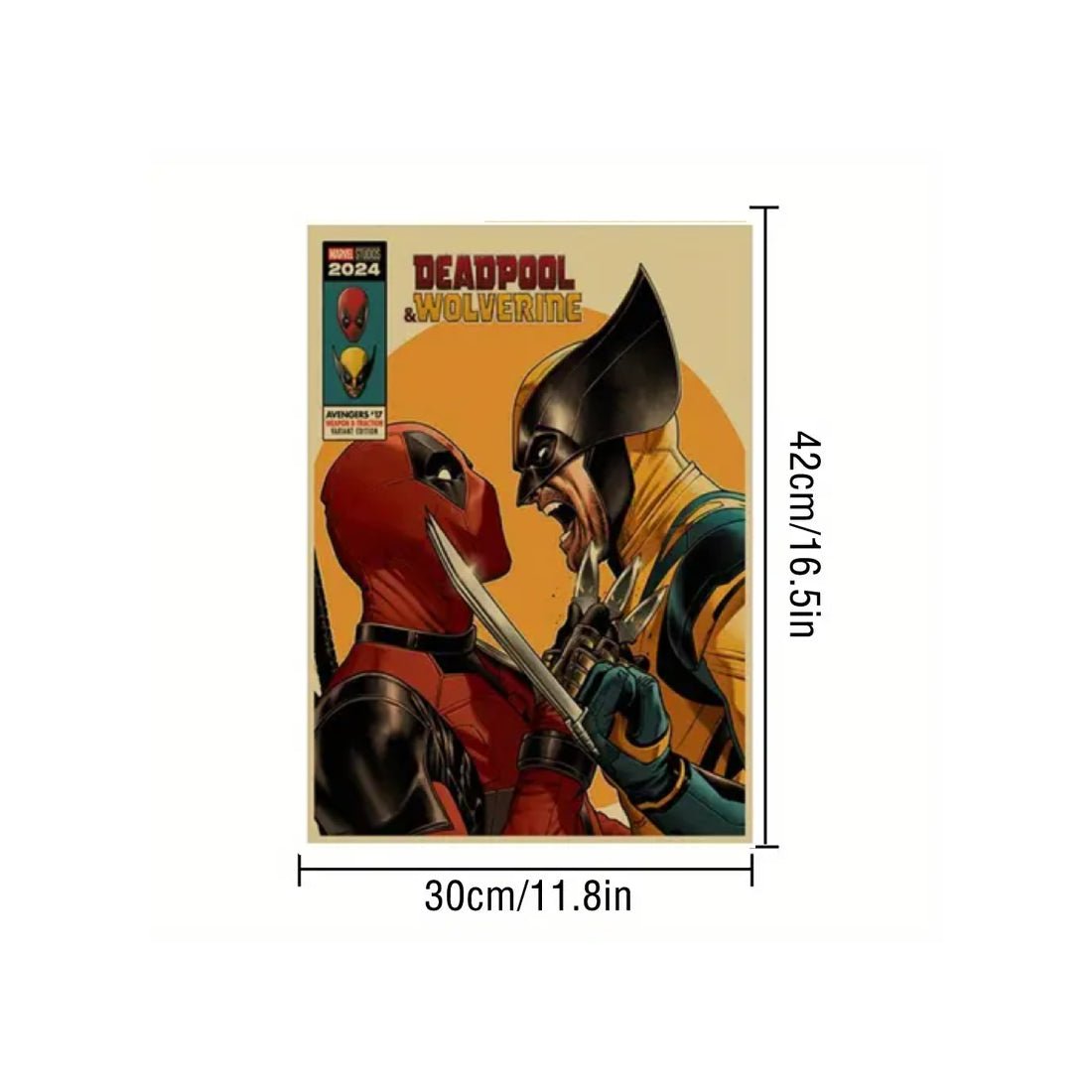 UME Deadpool & Wolverine Kraft Paper Poster -  (42X30CM) - C - ملصق - Store 974 | ستور ٩٧٤