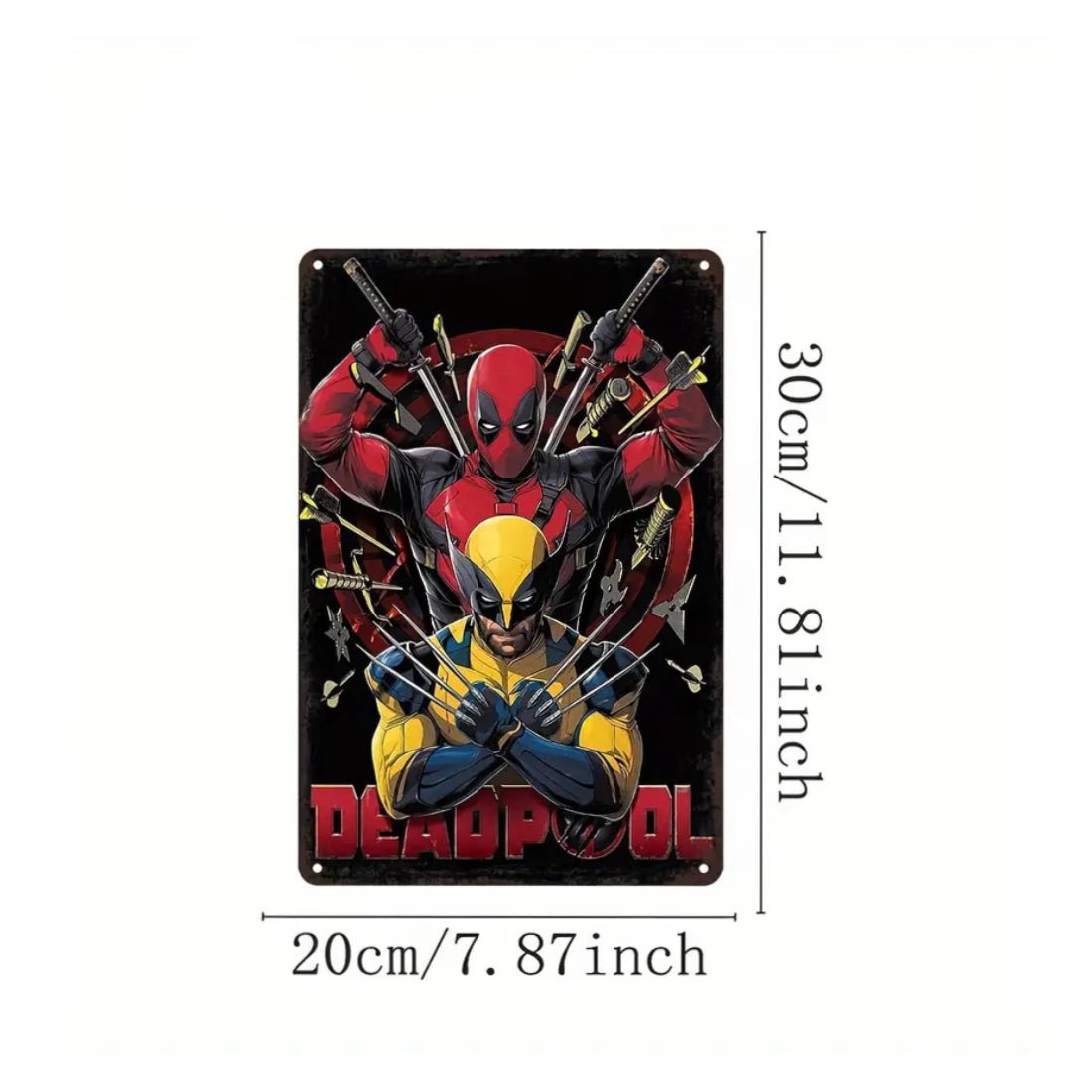 Deadpool Marvel Heroes Aluminum Wall Art Poster (30x1x20cm) - 1 Piece - ملصق - Store 974 | ستور ٩٧٤