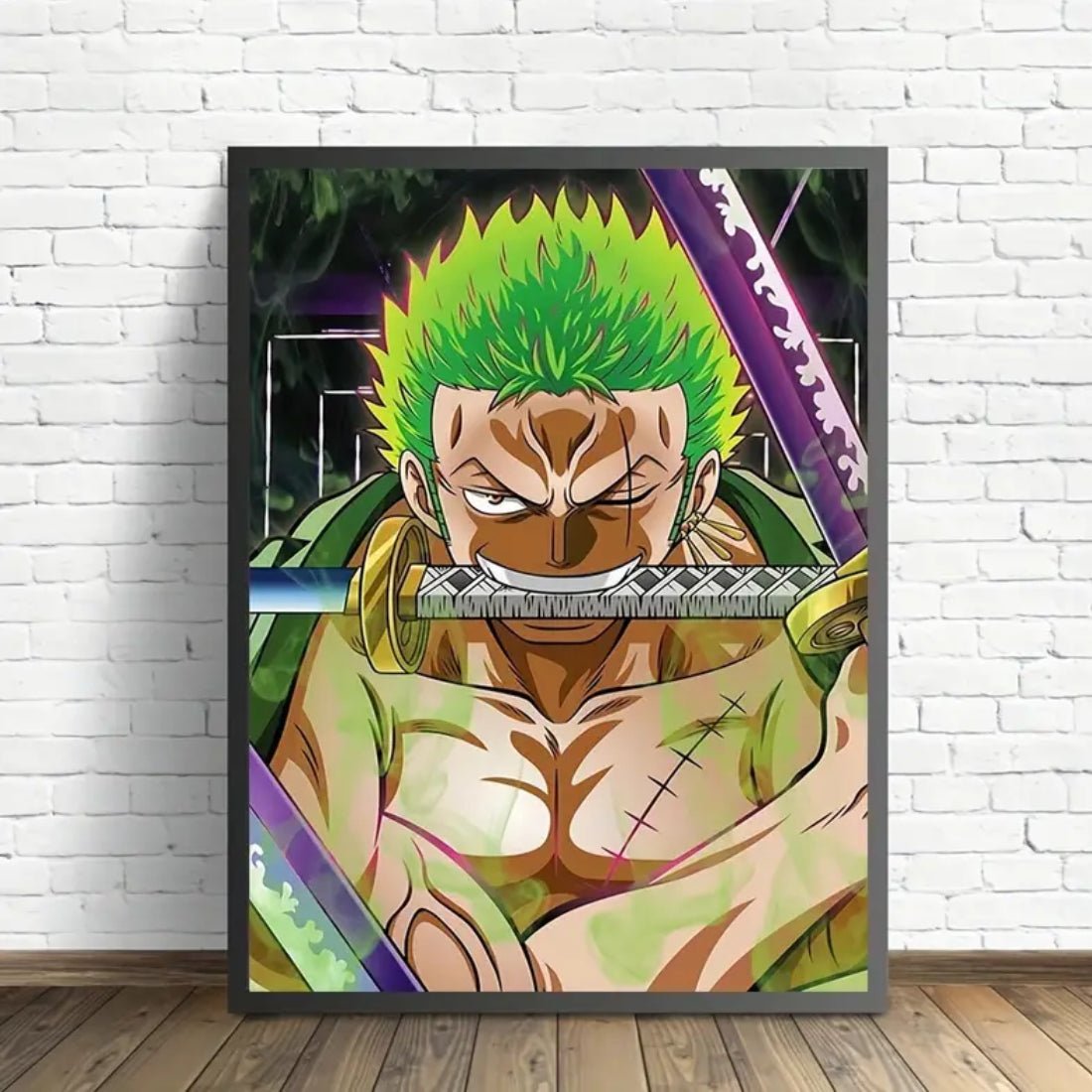 Roronoa Zoro Canvas Painting Wall Art Poster (40x1x60cm) - 1 Piece - ملصق - Store 974 | ستور ٩٧٤