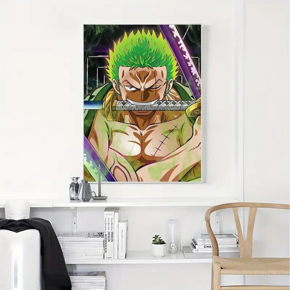 Roronoa Zoro Canvas Painting Wall Art Poster (40x1x60cm) - 1 Piece - ملصق - Store 974 | ستور ٩٧٤