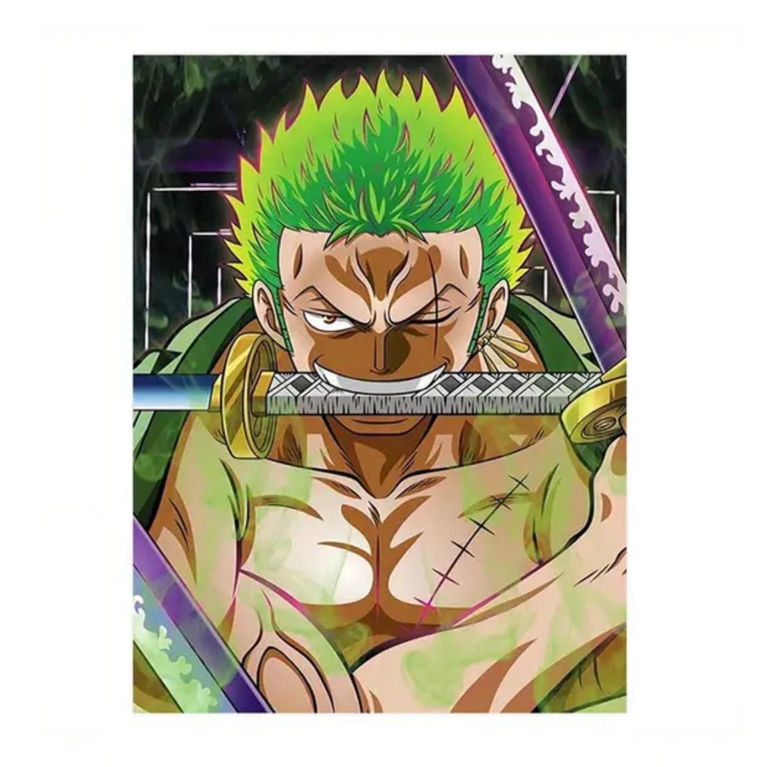 Roronoa Zoro Canvas Painting Wall Art Poster (40x1x60cm) - 1 Piece - ملصق - Store 974 | ستور ٩٧٤