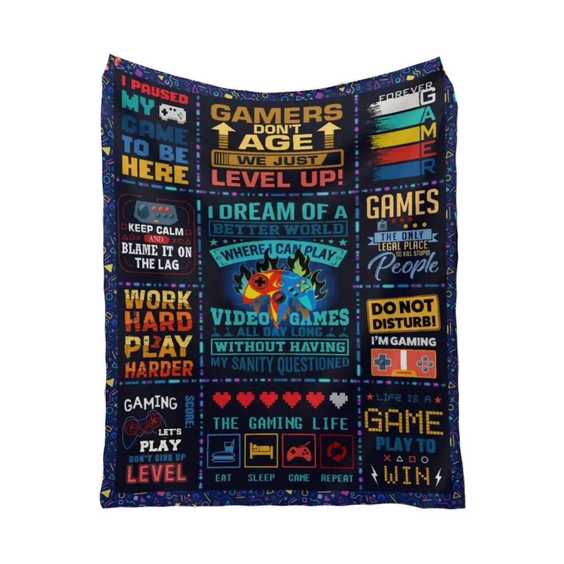 Gamer Blanket Gamepad Fleece Throw (150x1x200cm)  - 1 Pieces - غلاف - Store 974 | ستور ٩٧٤