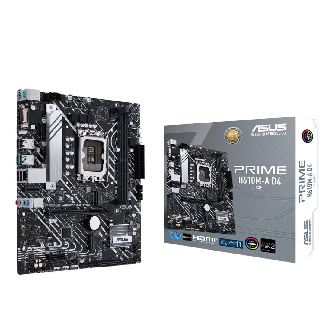 Asus Prime H610M - A DDR4 LGA 1700 Intel Micro - ATX Gaming Motherboard - اللوحة الأم - Store 974 | ستور ٩٧٤