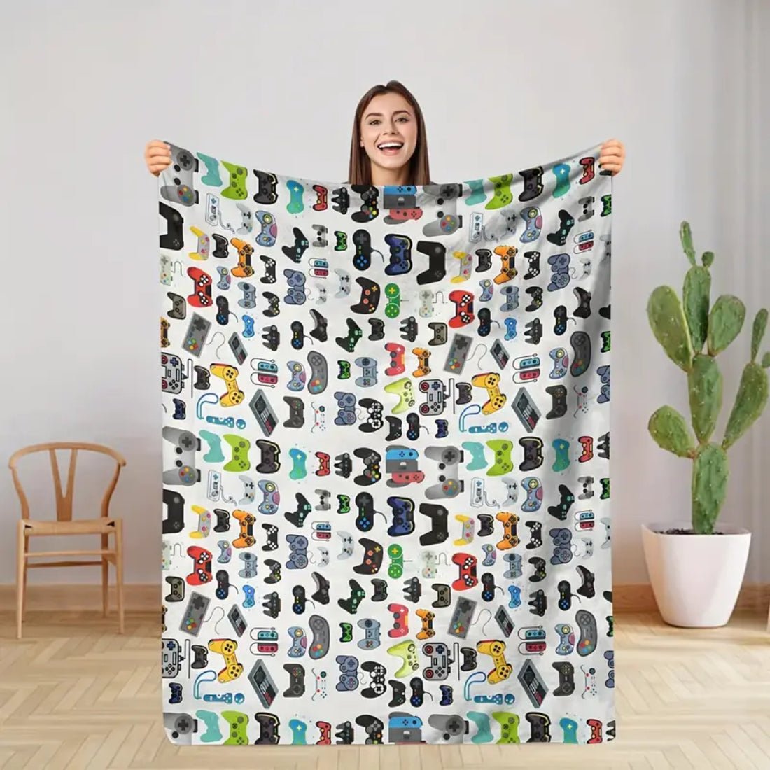 Gaming Controller Pattern Blanket (150x200cm)  - 1 Piece - غطاء - Store 974 | ستور ٩٧٤