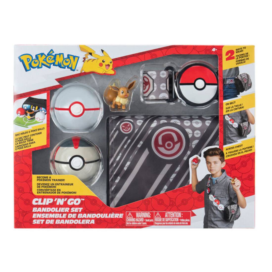 Pokemon Clip 'N' Go Pokemon Ball With Belt - Eevee - لعبة - Store 974 | ستور ٩٧٤