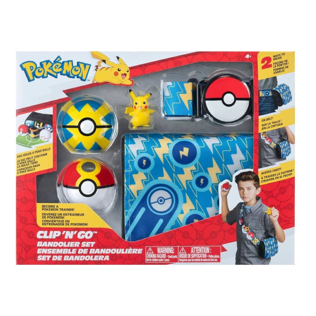 Pokemon Clip 'N' Go Pokemon Ball With Belt - Pikachu - لعبة - Store 974 | ستور ٩٧٤