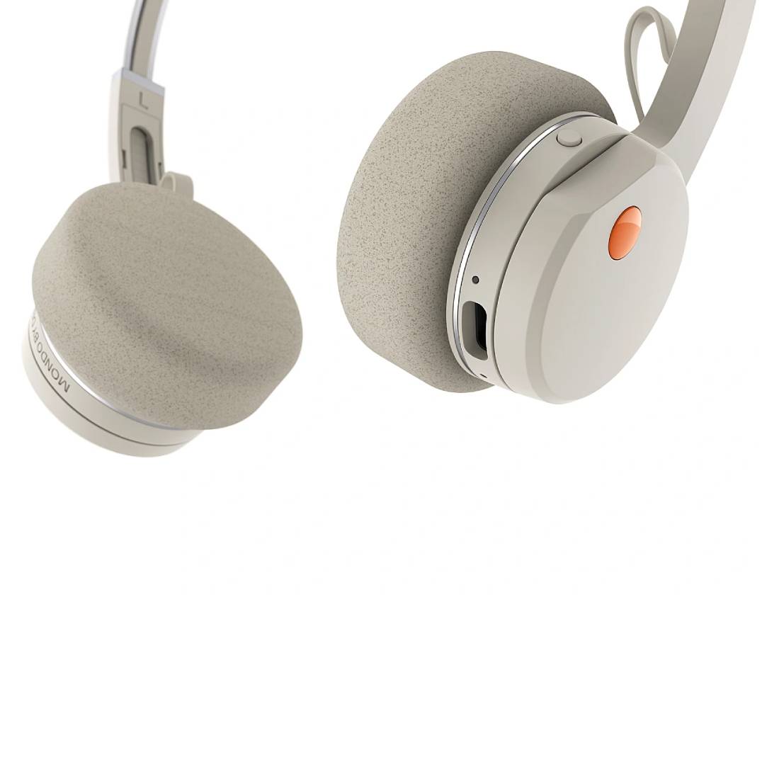 Mondo On - Ear Wireless Headphones - Greige - سماعات - Store 974 | ستور ٩٧٤