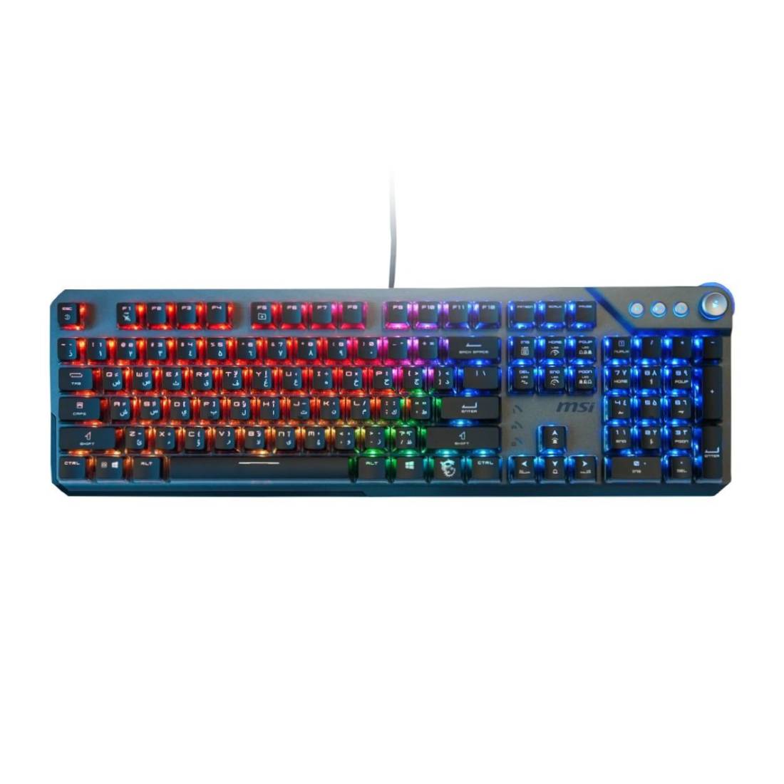 MSI Vigor GK71 Sonic Wired Mechanical Arabic Layout Gaming Keyboard - Red Switch - لوحة مفاتيح MSI Vigor GK71 Sonic Wired Mechanical Arabic Layout Gaming Keyboard - Red Switch - لوحة مفاتيح
