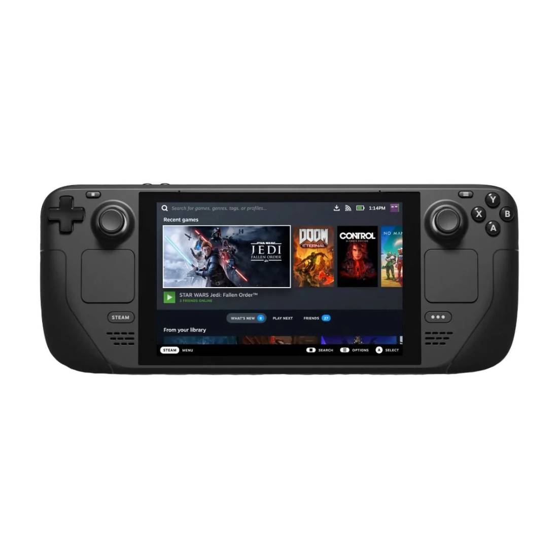 (Pre - Owned) Valve Steam Deck 16GB RAM 256GB SSD Handheld Console w/ Sandisk extreme 512GB SD Card - جهاز ألعاب مستعمل - Store 974 | ستور ٩٧٤