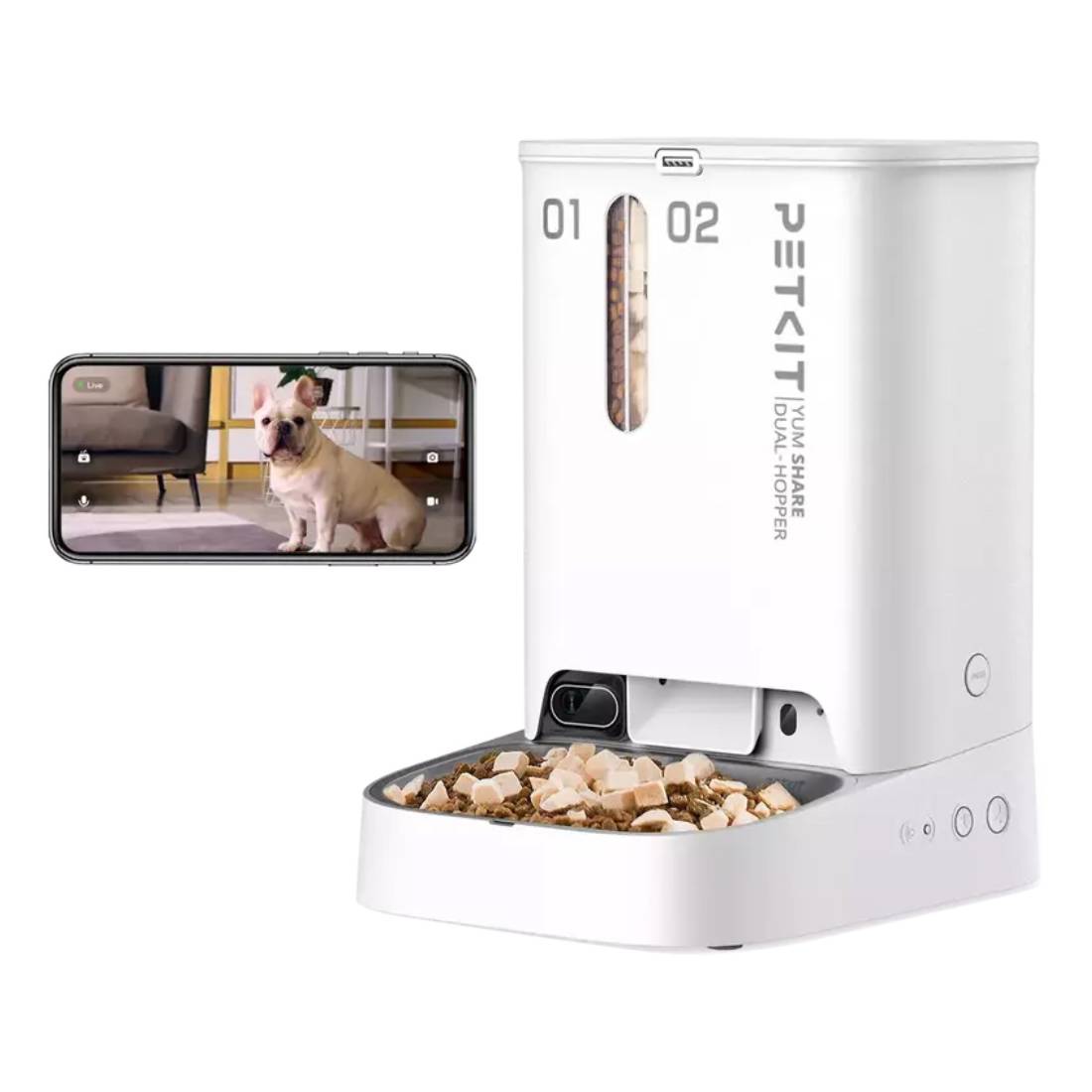 Petkit YumShare Dual - Hopper with Camera Smart Pet Feeder - أكسسوارات حيوانات أليفة - Store 974 | ستور ٩٧٤