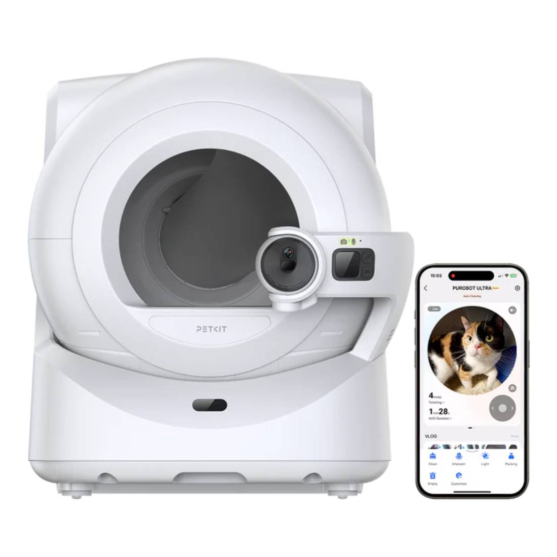 Petkit Purobot Ultra - Automatic Cat Litter Box with Camera - أكسسوارات حيوانات أليفة - Store 974 | ستور ٩٧٤