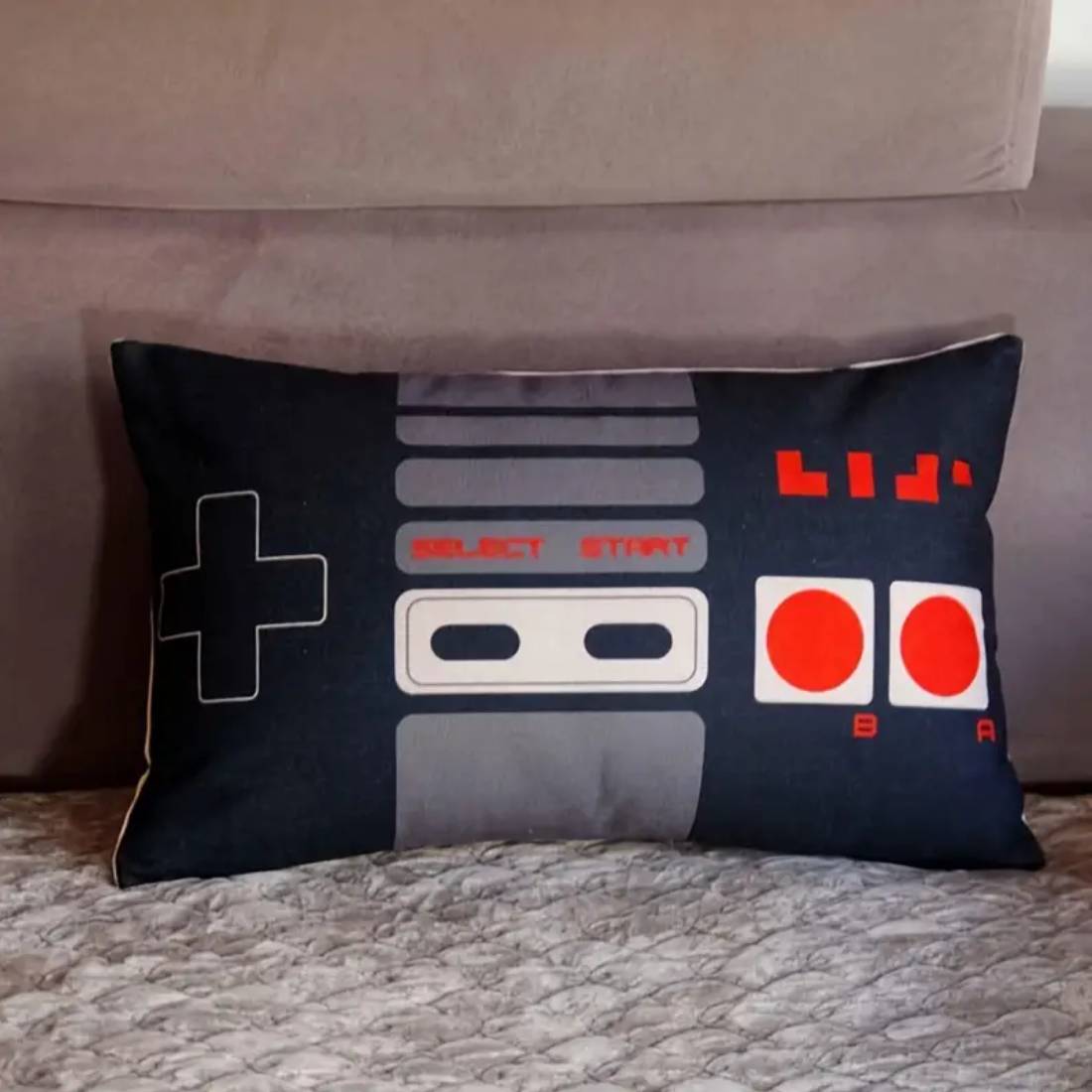 Gaming Controller Short Plush Pillow Cover (30.48X50.8cm) - NES - غلاف وسادة - Store 974 | ستور ٩٧٤