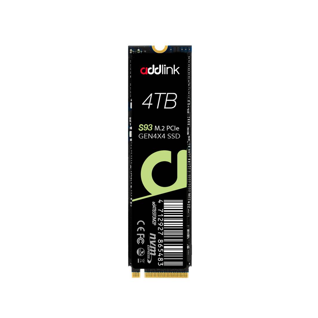 Addlink S93 Lite 4TB Gen4 5000MB/s NVMe M.2 2280 Internal SSD - مساحة تخزين - Store 974 | ستور ٩٧٤