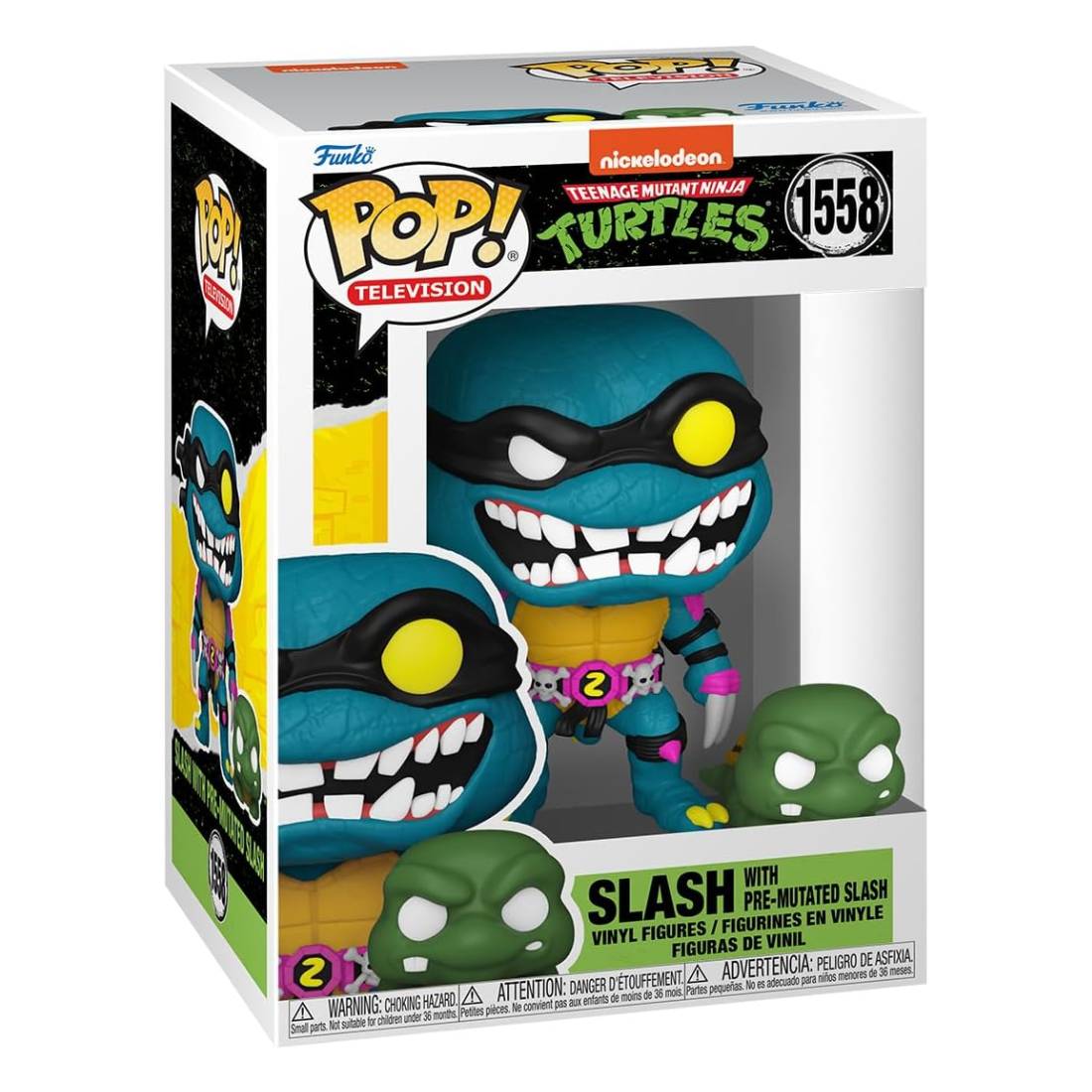 Funko Pop! TV: Teenage Mutant Ninja Turtles - Slash & Pre Mutated Slash - #1558 - مجسم - Store 974 | ستور ٩٧٤