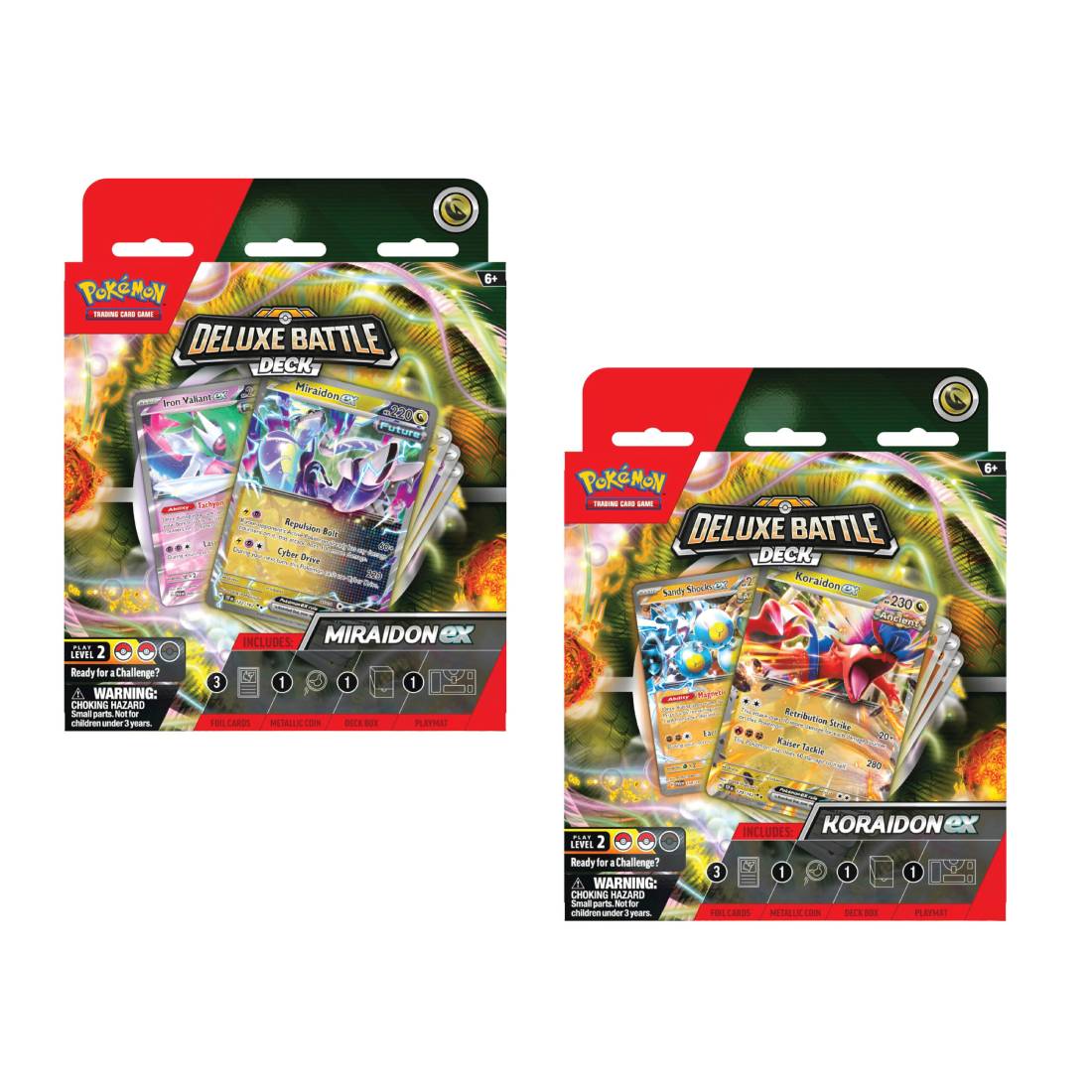 Pokémon TCG: Deluxe Battle Decks Miraidon & Koraidon - Assorted - بطاقة بوكيمون - Store 974 | ستور ٩٧٤