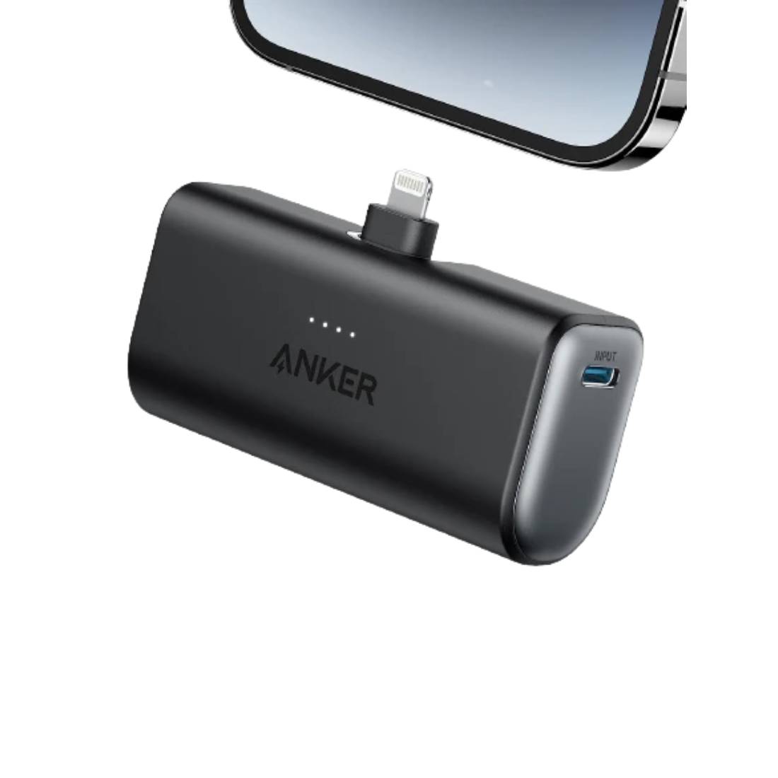 Anker Nano Powerbank 5000mAh 12W Built In Lightning Connector - Black - مزود الطاقة - Store 974 | ستور ٩٧٤