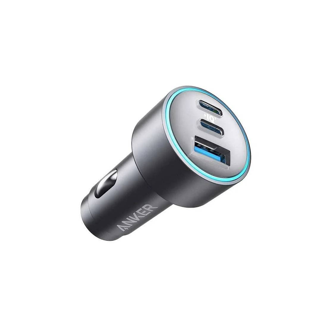 Anker 335 PowerDrive 7W 2USB - C+USB - A Car Charger - Black - شاحن - Store 974 | ستور ٩٧٤