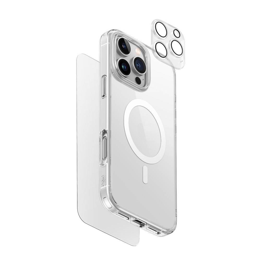 Uniq Clearvue 360 iPhone 16 Pro Max Cover Cover مع Magsafe - شفاف - سوسوار Uniq Clearvue 360 iPhone 16 Pro Max Cover Cover مع Magsafe - شفاف - سوسوار