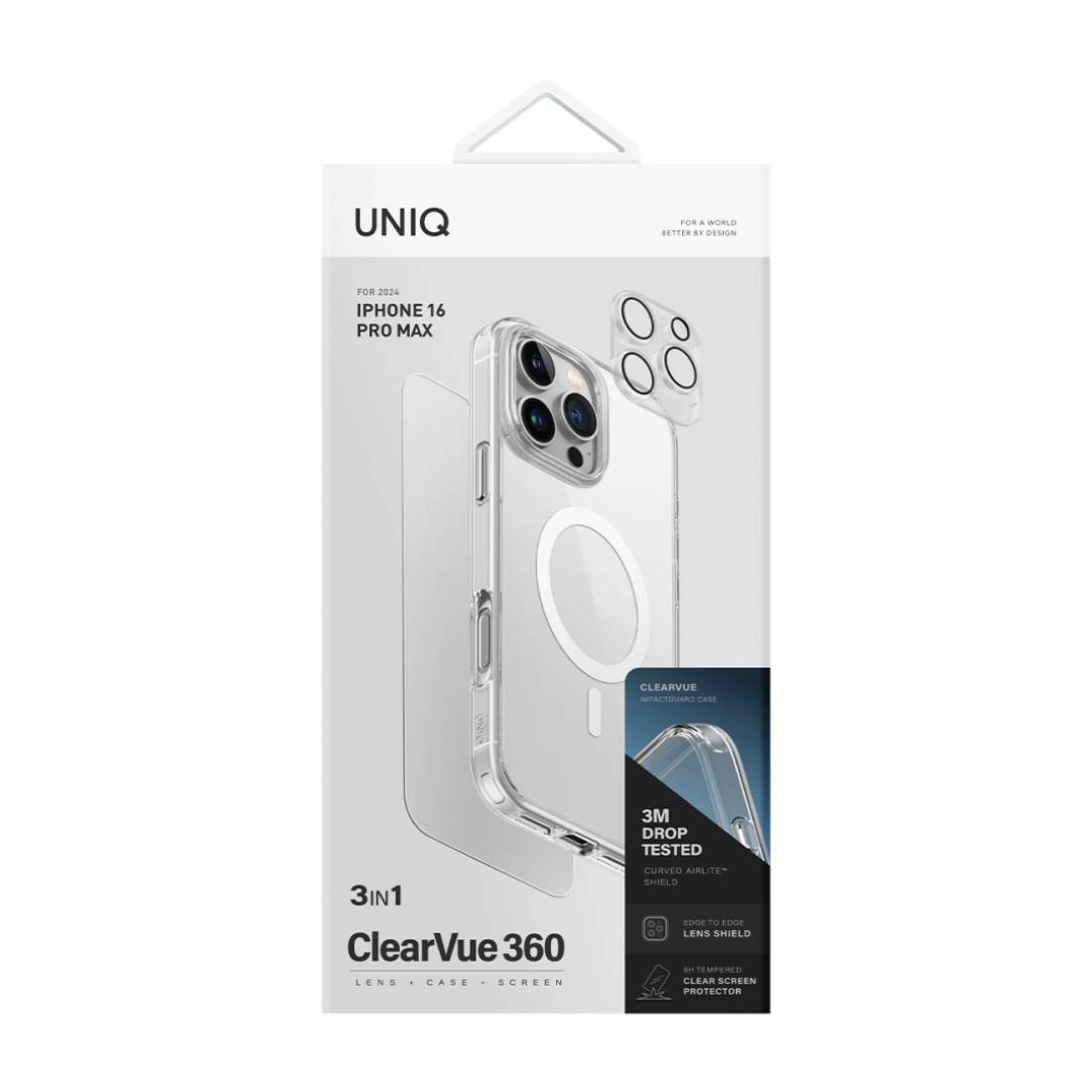 Uniq Clearvue 360 iPhone 16 Pro Cover Case مع Magsafe - Clear - ساتسور Uniq Clearvue 360 iPhone 16 Pro Cover Case مع Magsafe - Clear - ساتسور