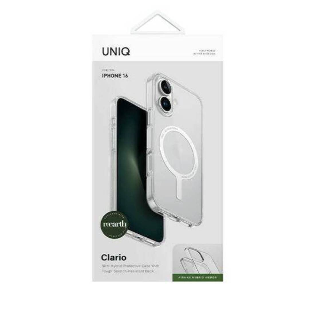 Uniq Clario iPhone 16 Magclick Case Drapparent - Clear - Uniq Clario iPhone 16 Magclick Case Drapparent - Clear -