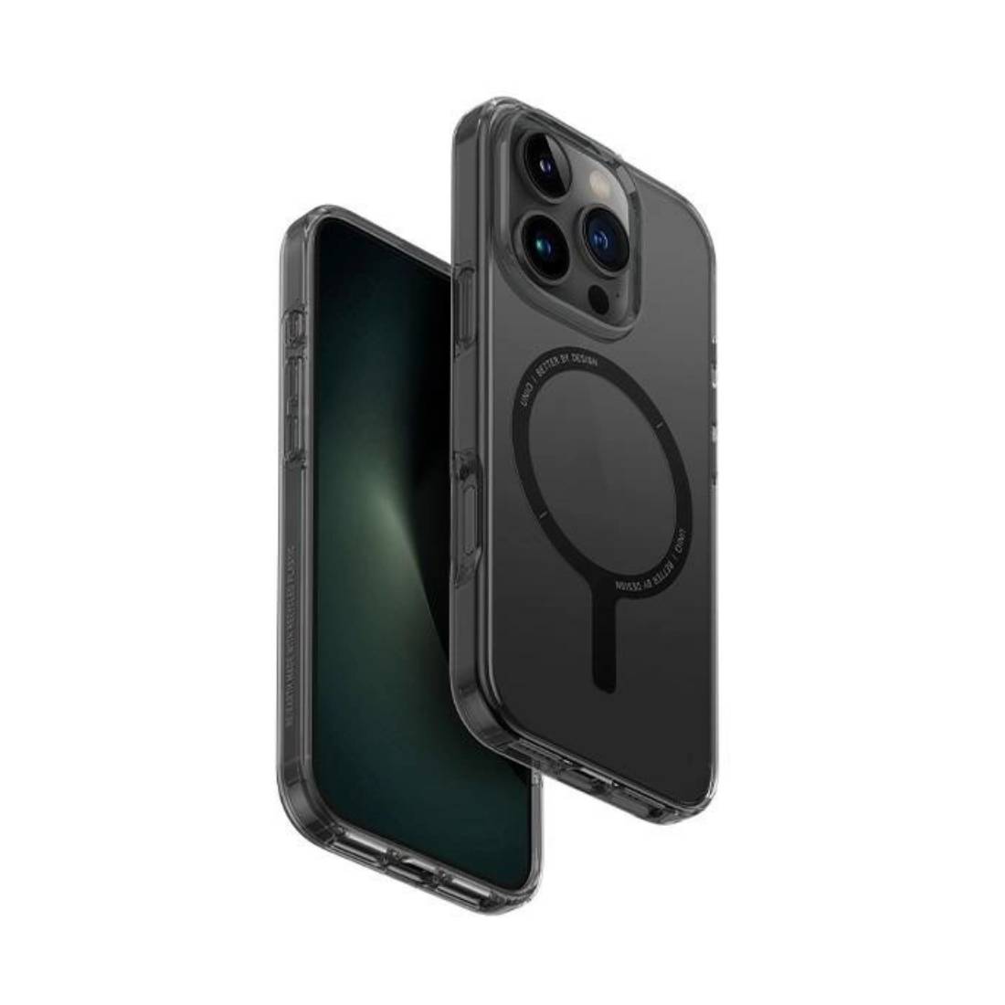 UNIQ Clario iPhone 16 PR MAGCLICK شحن الحالة الشفافة - الدخان - أك سستور UNIQ Clario iPhone 16 PR MAGCLICK شحن الحالة الشفافة - الدخان - أك سستور