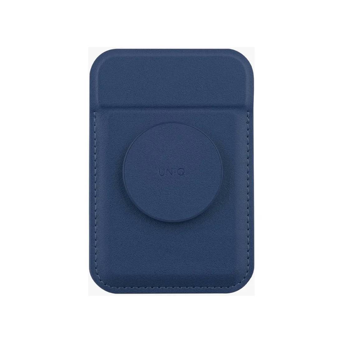 Uniq Flixa Magnetic Card Holder And Pop - out Grip - stand - Navy Blue - اكسسوار - Store 974 | ستور ٩٧٤