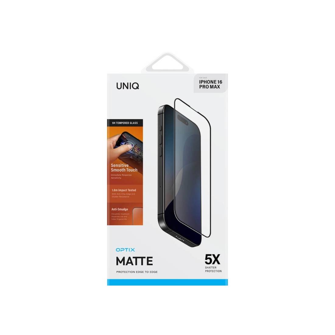 Uniq Optix Iphone16 Pro Glass Screen Protector - Matte - اكسسوار - Store 974 | ستور ٩٧٤