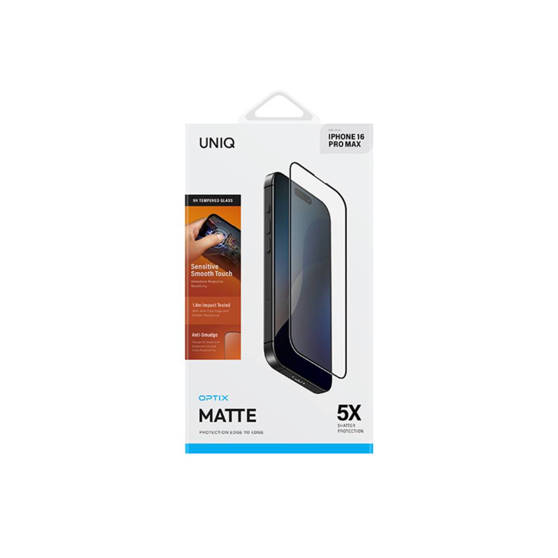 Uniq Optix iPhone16 Pro Max Screen Protector - Matte - Uniq Optix iPhone16 Pro Max Screen Protector - Matte -