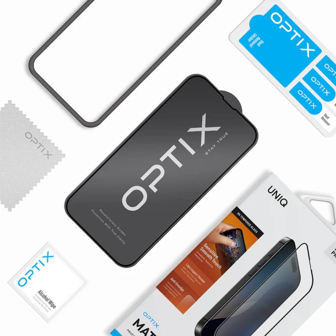 Uniq Optix iPhone16 Pro Max Screen Protector - Matte - Uniq Optix iPhone16 Pro Max Screen Protector - Matte -
