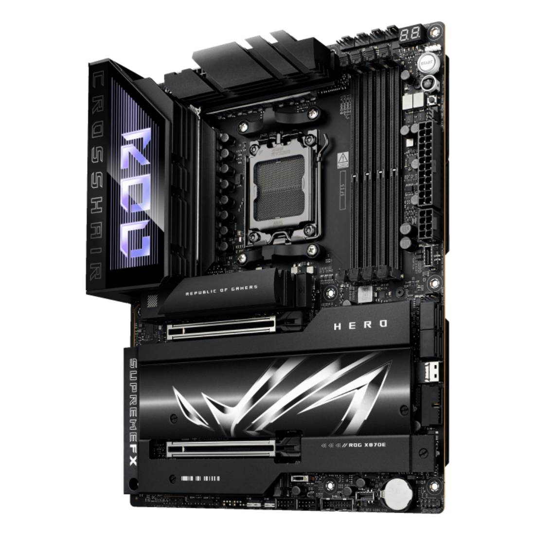 Asus ROG CROSSHAIR X870E Hero WiFi AM5 ATX Gaming Motherboard - اللوحة الأم - Store 974 | ستور ٩٧٤