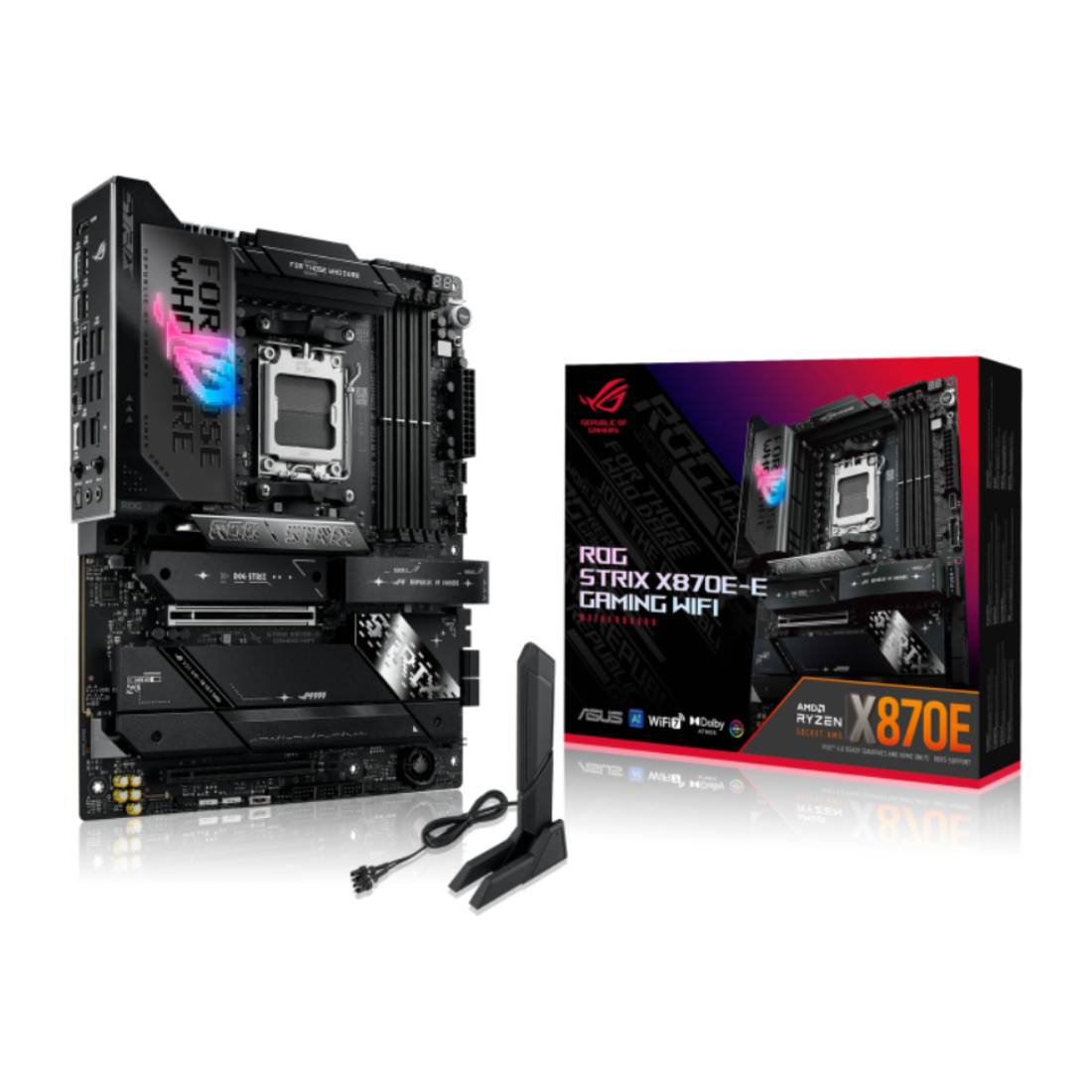 Asus ROG Strix X870E - E Wifi AM5 DD5 ATX Gaming Motherboard - اللوحة الأم - Store 974 | ستور ٩٧٤