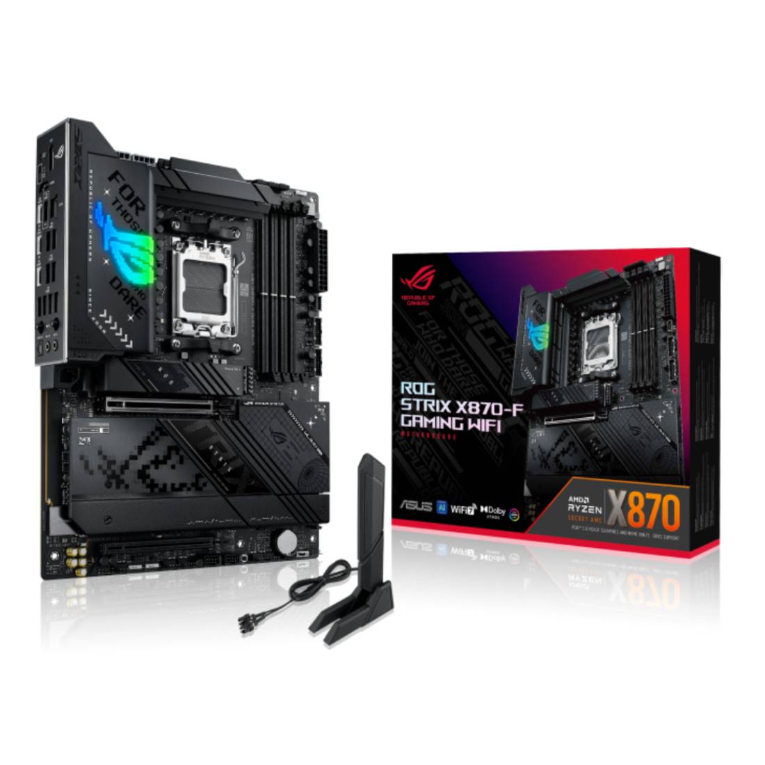 Asus ROG Strix X870 - F Wifi AM5 DD5 ATX Gaming Motherboard - اللوحة الأم - Store 974 | ستور ٩٧٤