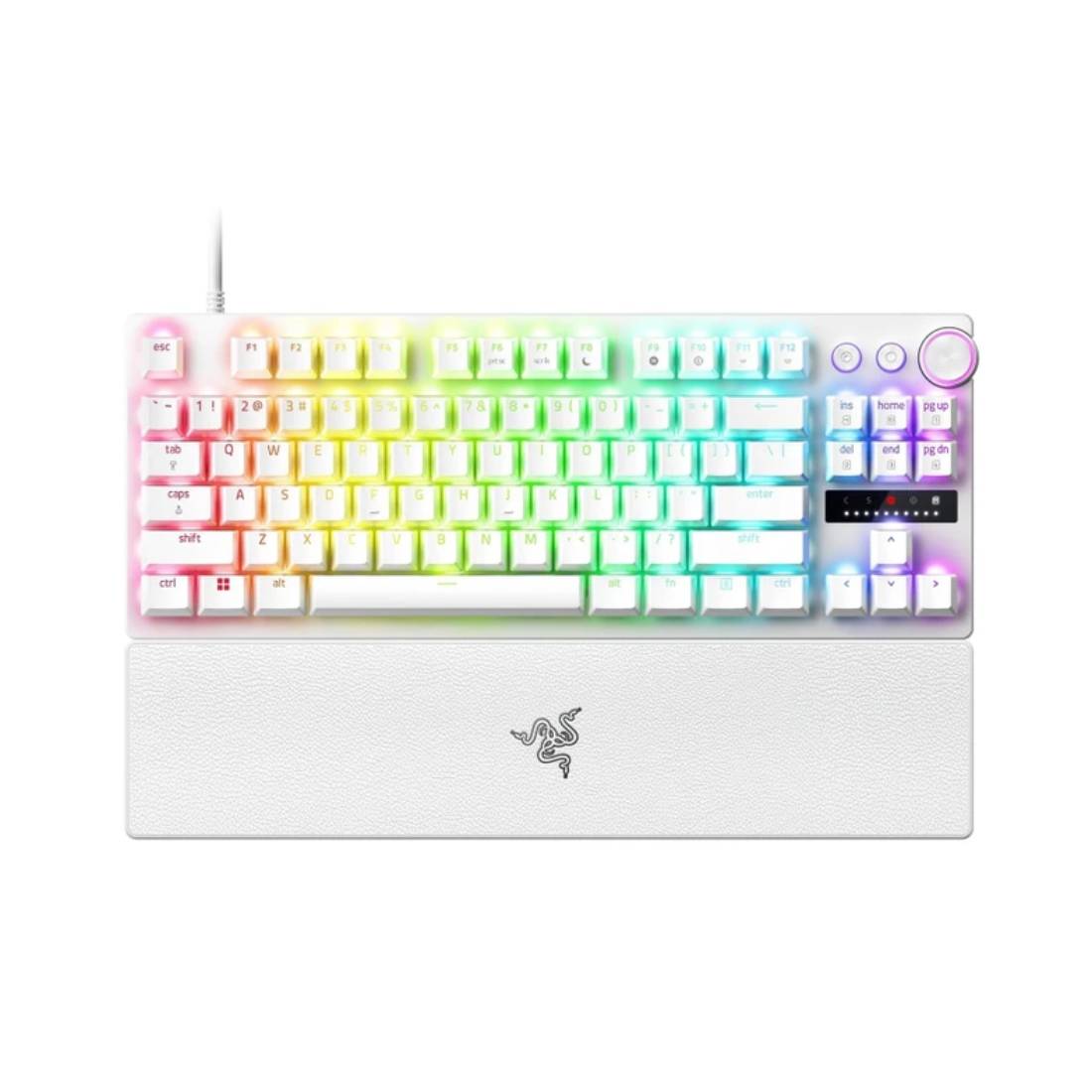 Razer Huntsman V3 Pro TKL Esports Gaming Keyboard - White - لوحة مفاتيح - Store 974 | ستور ٩٧٤