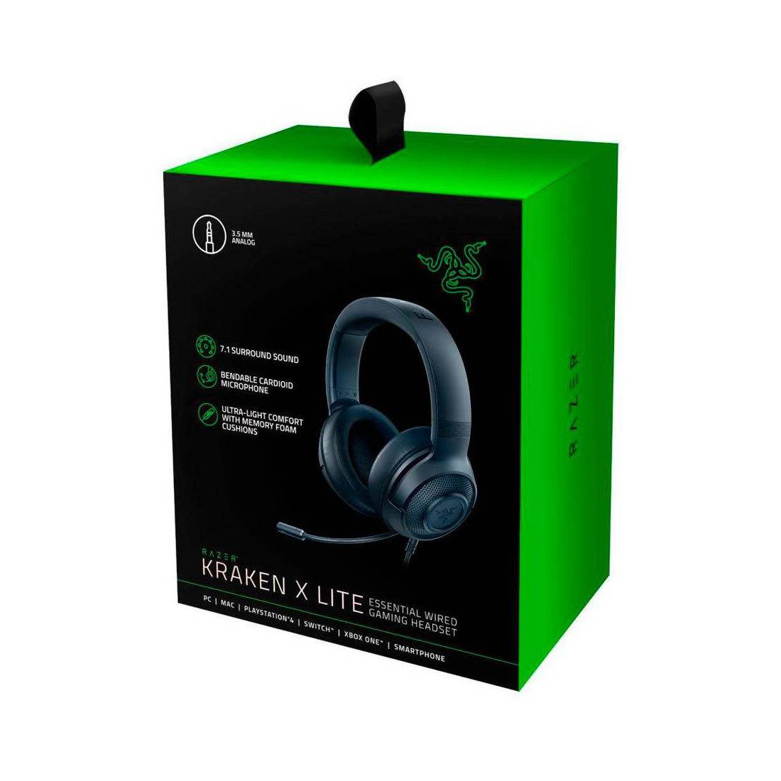 Razer Kraken X Lite - Essential Wired Gaming Headset - Black - سماعة - Store 974 | ستور ٩٧٤