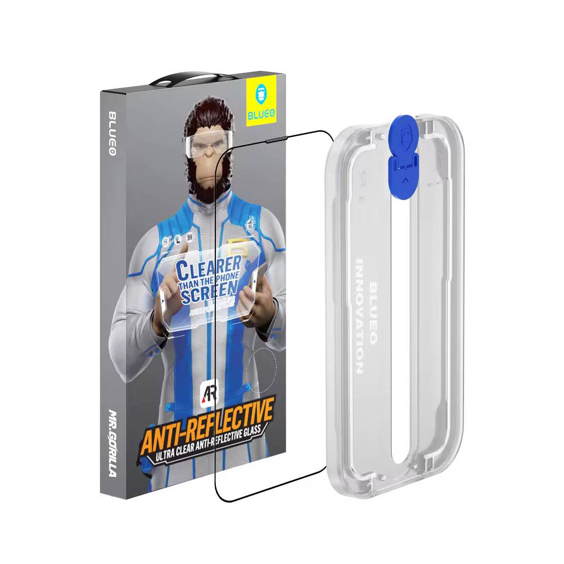 Blueo Anti Reflective Ultra Clear Glass Screen Protector - iPhone 16 Pro - 6.3 - أكسسوار - Store 974 | ستور ٩٧٤