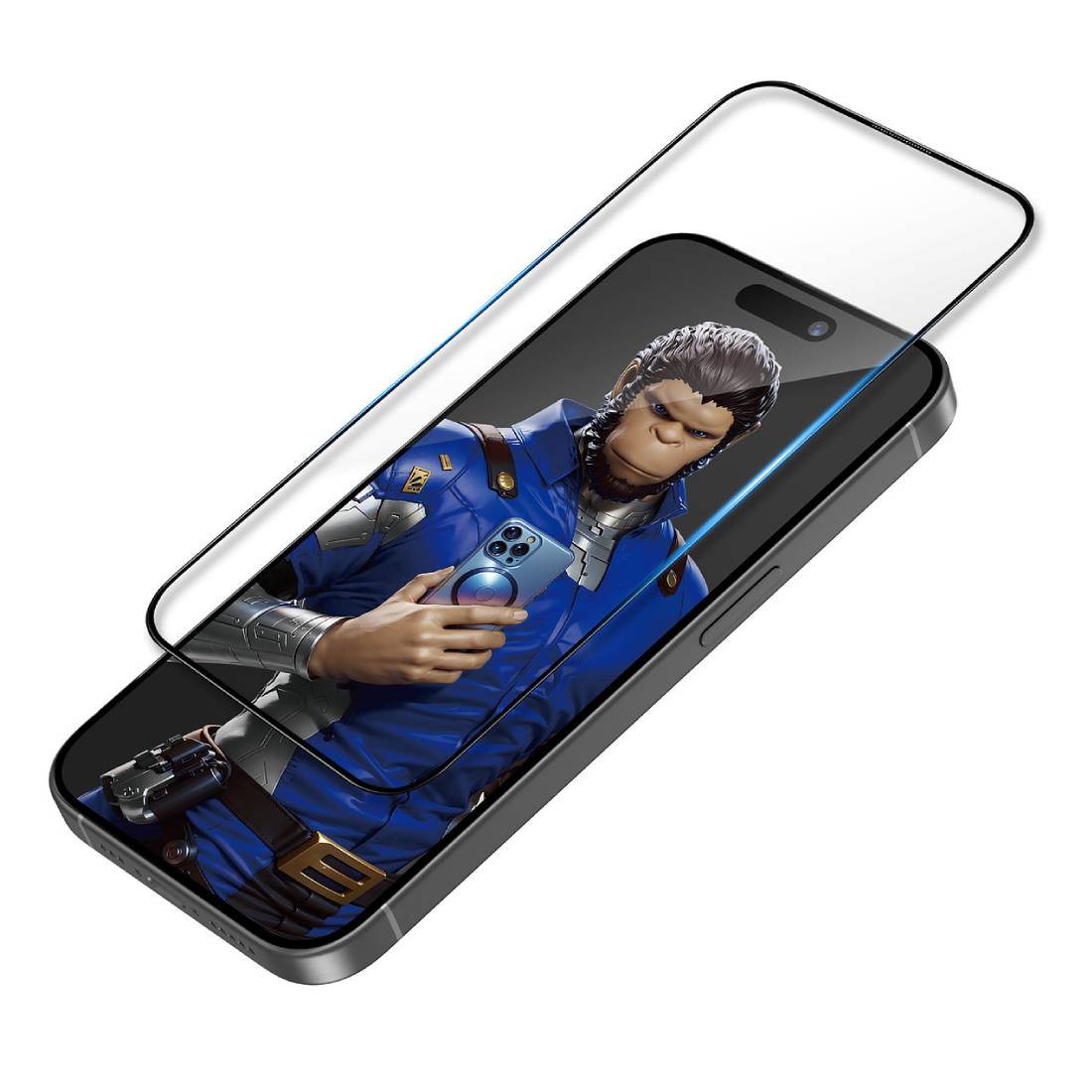 Blueo 3D Discible Discible Viropag Glass المقرار - iPhone 14promax/ 15/16 Plus - 6.7 - أك سستور Blueo 3D Discible Discible Viropag Glass المقرار - iPhone 14promax/ 15/16 Plus - 6.7 - أك سستور