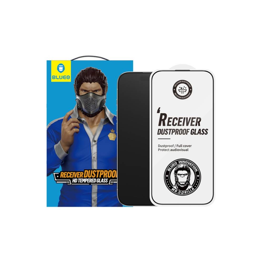 Blueo Receiver Dustproof HD حامي الشاشة الزجاجية - iPhone 16 Pro - 6.3 - أك سستوار Blueo Receiver Dustproof HD حامي الشاشة الزجاجية - iPhone 16 Pro - 6.3 - أك سستوار
