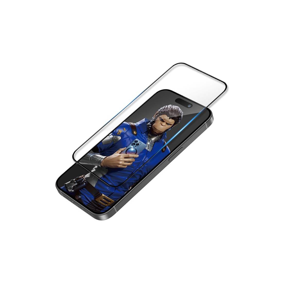 Blueo 3D Anti-Breaked Edge Anti-Static Full Glass Screen Protector - iPhone16 Pro 6.3 - Blueo 3D Anti-Breaked Edge Anti-Static Full Glass Screen Protector - iPhone16 Pro 6.3 -