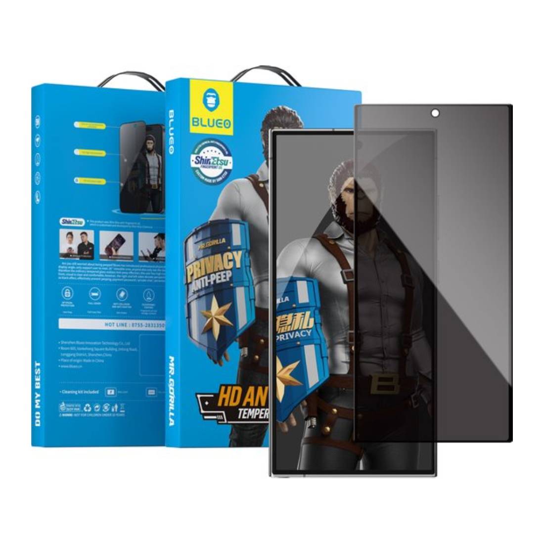 Blueo Anti - peep Full Glass Screen Protector - Galaxy S24 - اكسسوار - Store 974 | ستور ٩٧٤