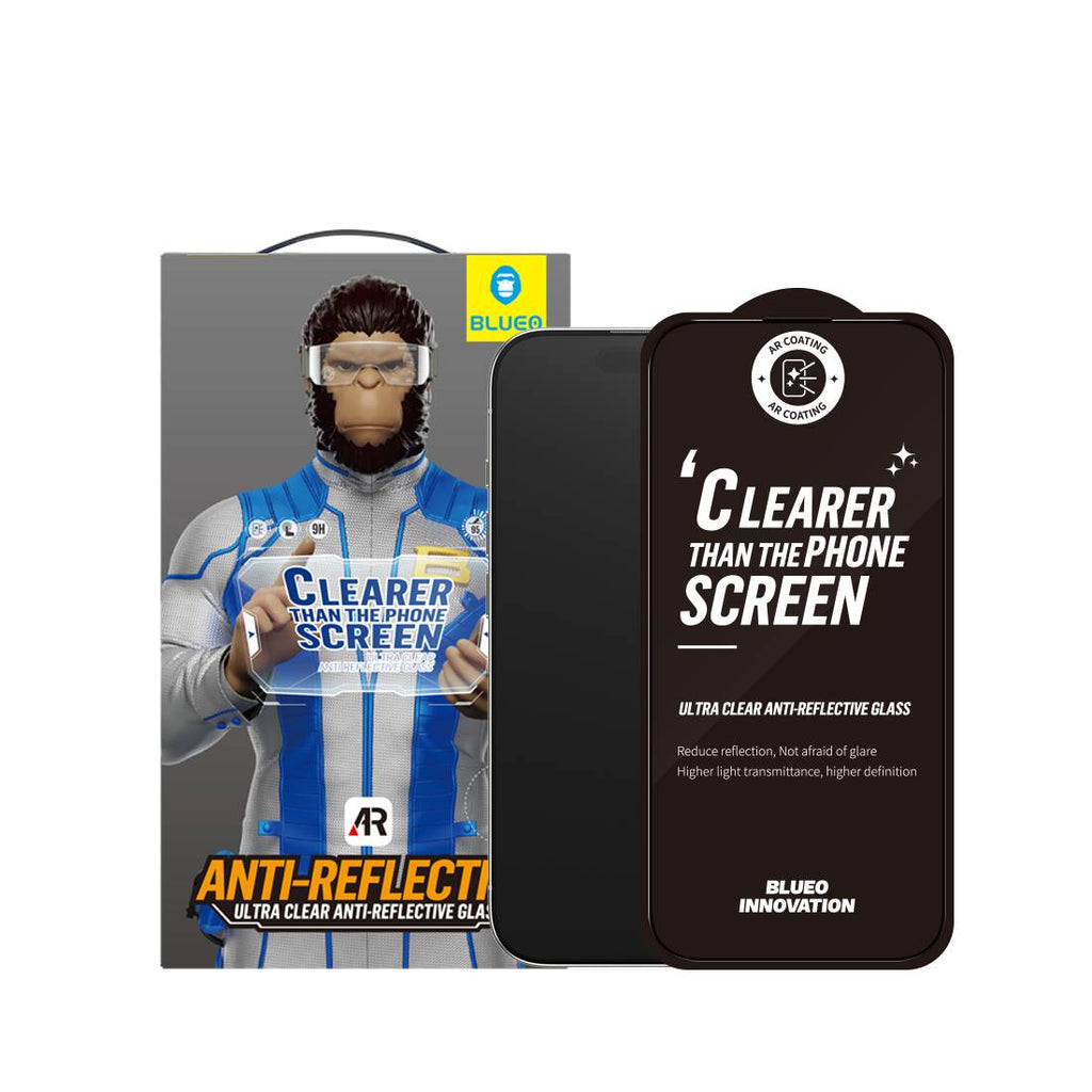 Blueo Anti Static Anti-Reflective HD Tempered Glass Screen