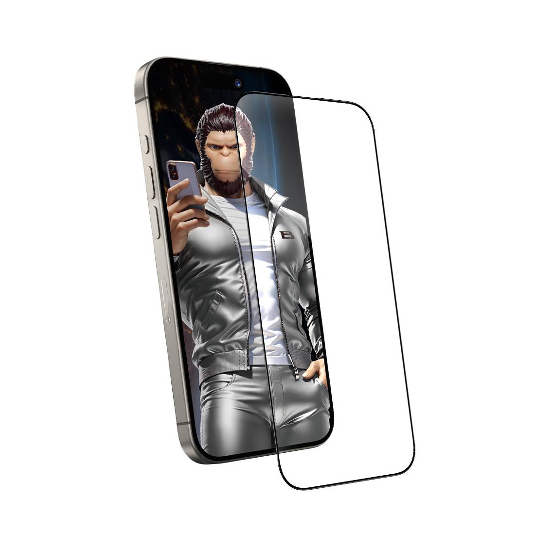 حامية شاشة زجاجية كاملة مضادة للزجاج - iPhone 16 PRO - حامية شاشة زجاجية كاملة مضادة للزجاج - iPhone 16 PRO -