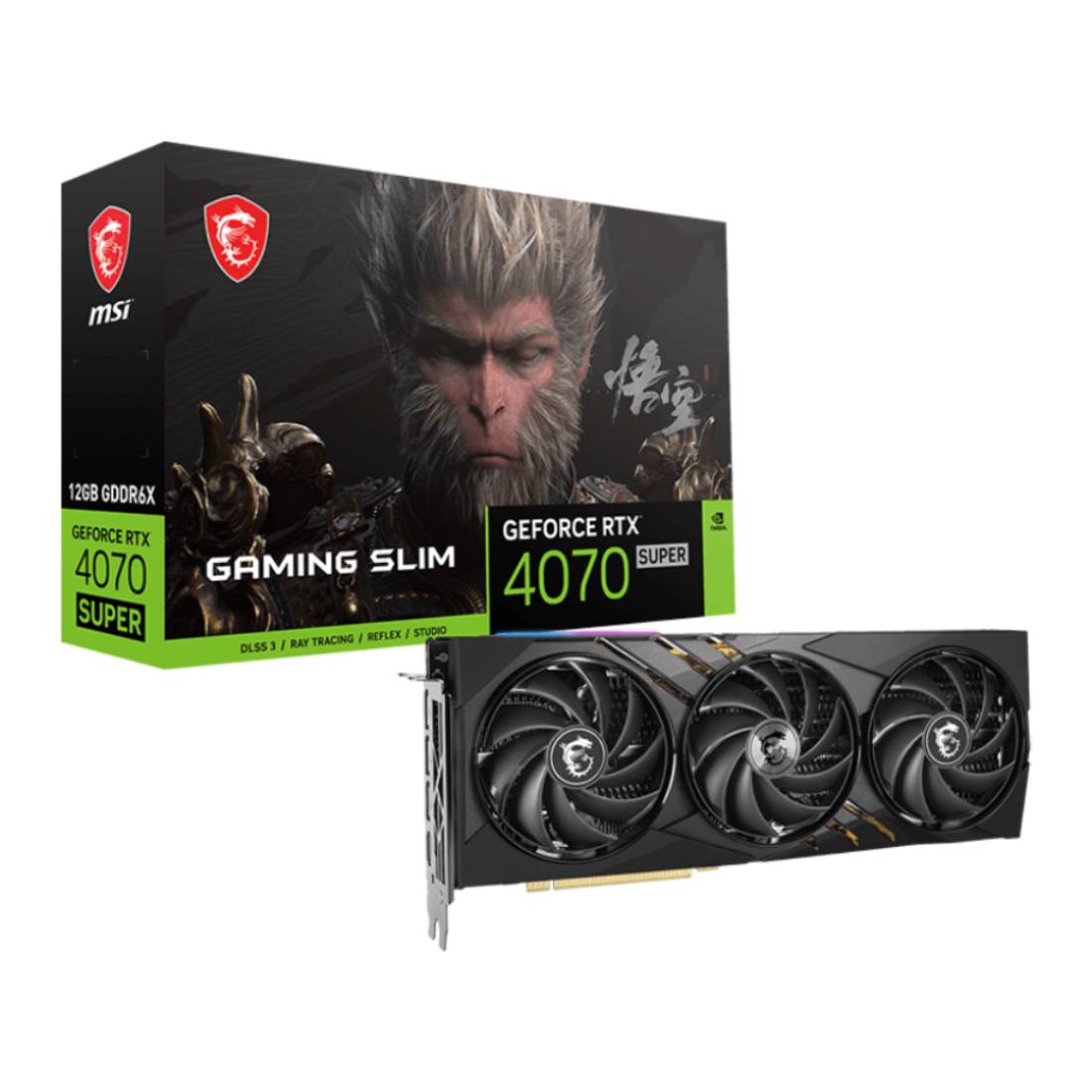 MSI Gaming GeForce RTX 4070 Super 12GB Slim Graphics Card - Wukong Edition - كرت الشاشة - Store 974 | ستور ٩٧٤