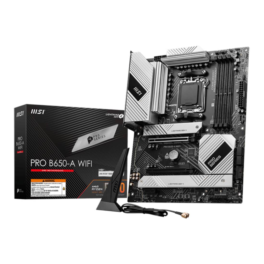 MSI PRO B650 - A WIFI DDR5 AMD Ryzen ATX Gaming Motherboard - اللوحة الأم - Store 974 | ستور ٩٧٤