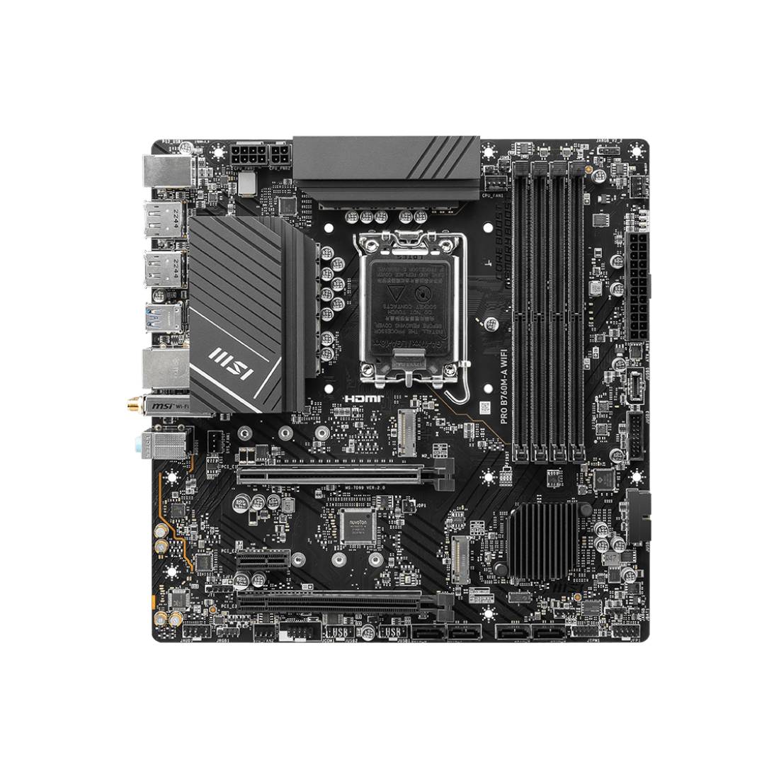 MSI PRO B760M - A WIFI DDR5 LGA 1700 Intel Micro - ATX Gaming Motherboard - اللوحة الأم - Store 974 | ستور ٩٧٤