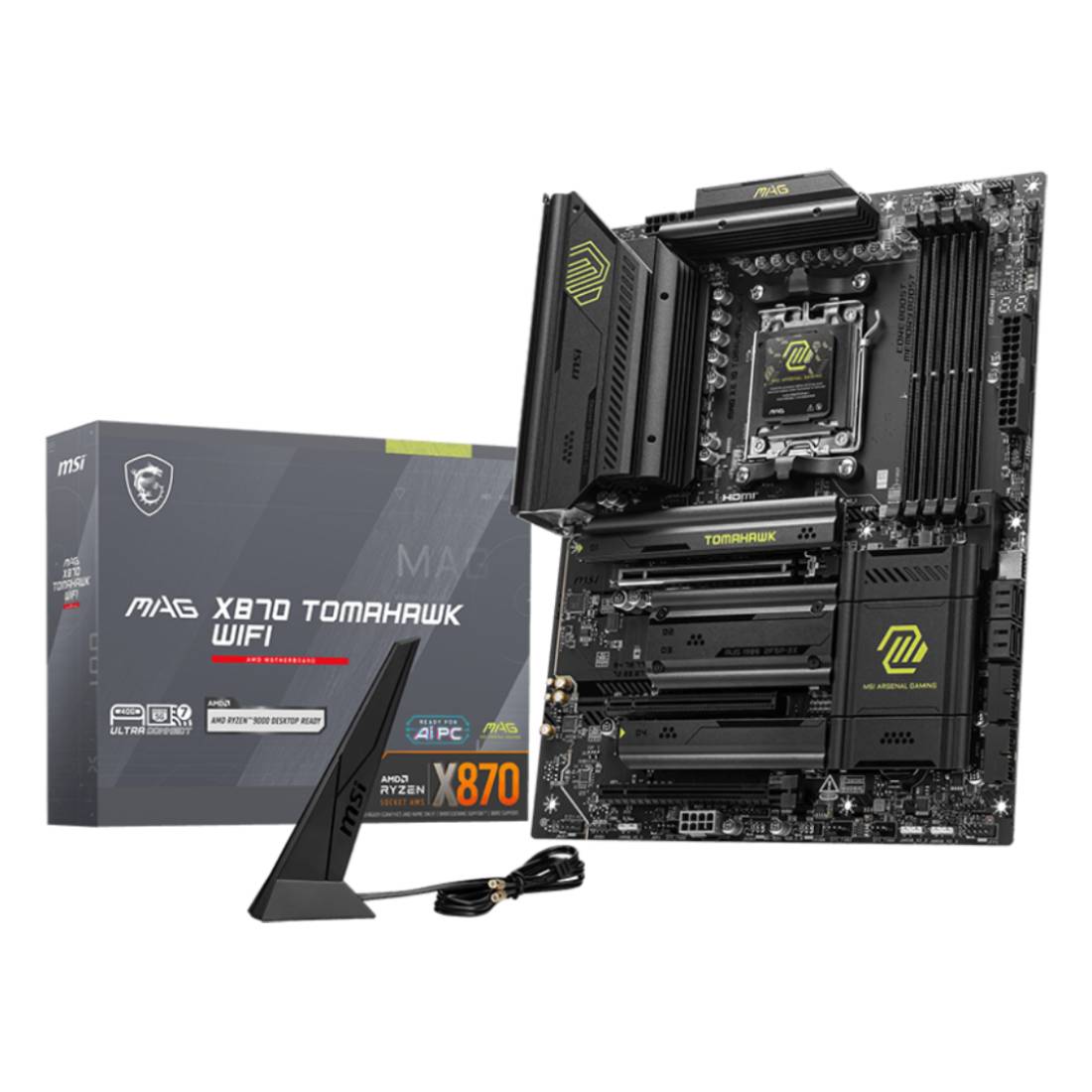 MSI MAG X870 TOMAHAWK WIFI DDR5 AMD Ryzen ATX Gaming Motherboard - اللوحة الأم - Store 974 | ستور ٩٧٤