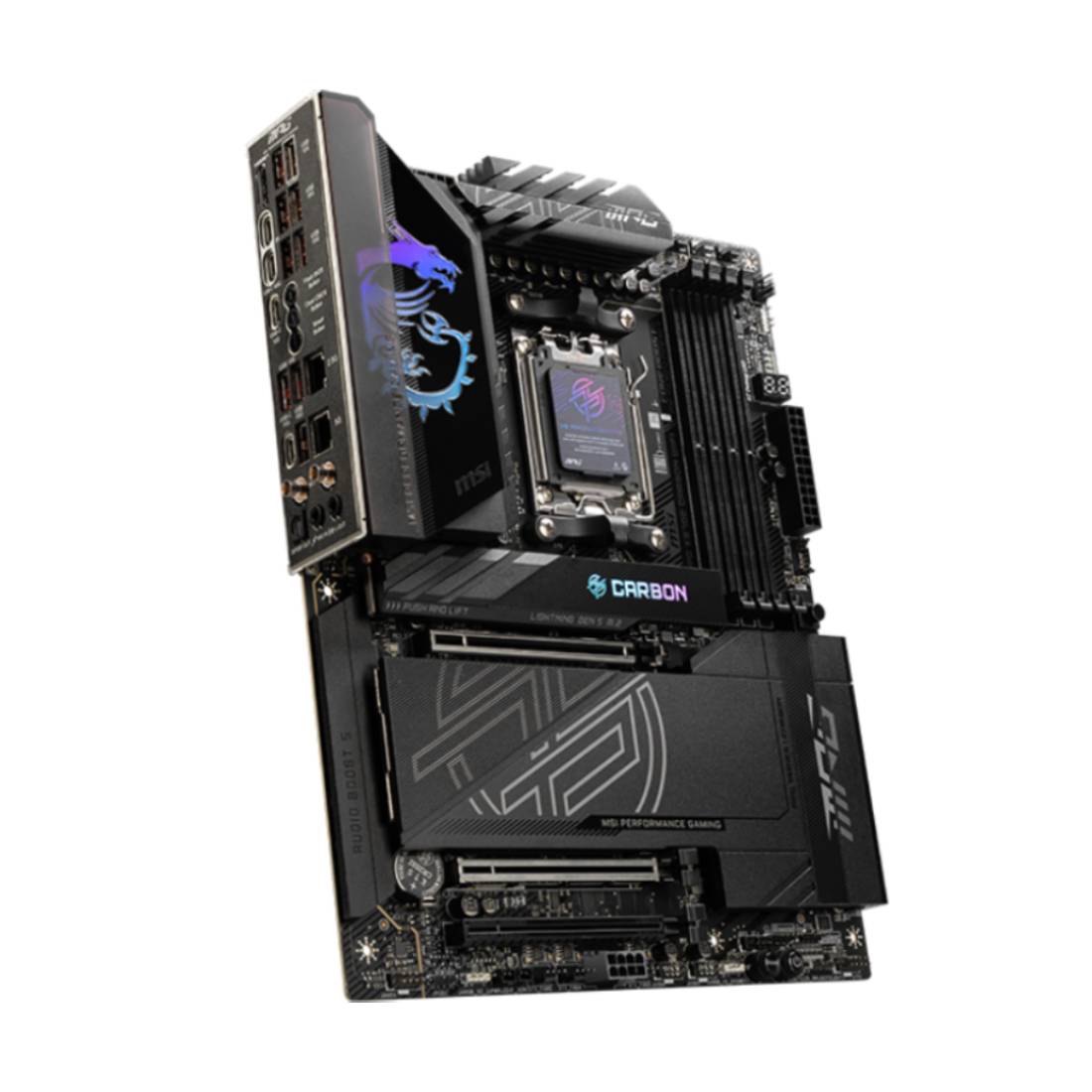 MSI MPG X870E CARBON WIFI DDR5 AMD Ryzen ATX Gaming Motherboard - اللوحة الأم - Store 974 | ستور ٩٧٤