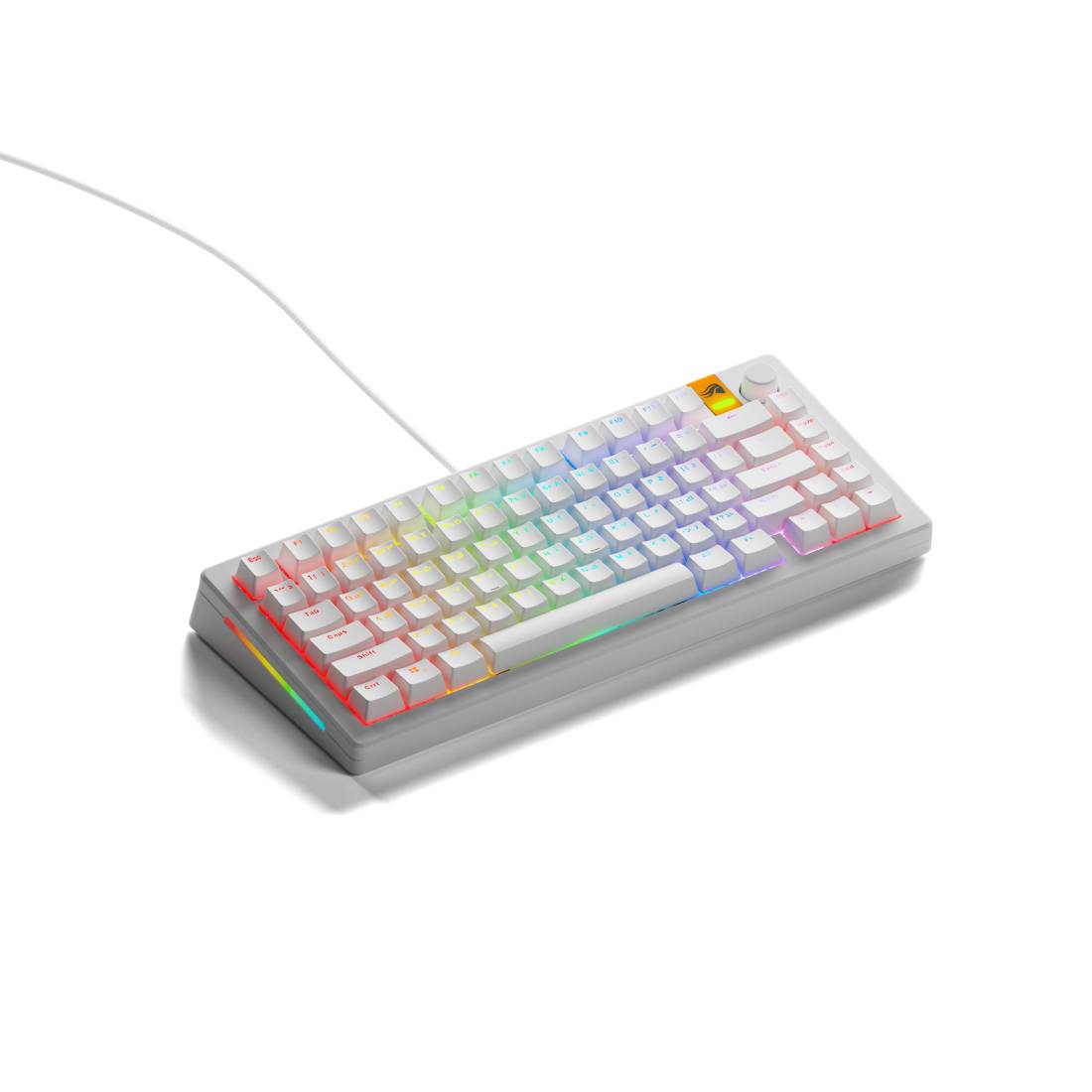 Glorious GMMK3 HE 75% Prebuilt Wired Mechanical Keyboard (AR) - White - لوحة مفاتيح - Store 974 | ستور ٩٧٤